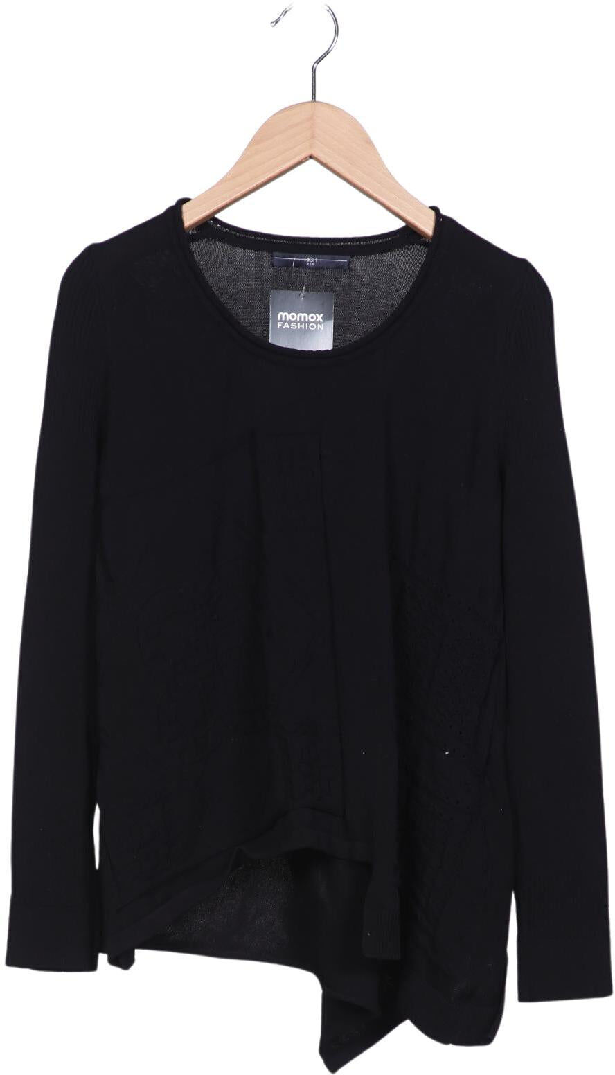 High Damen Pullover, Schwarz, Gr. XS, Baumwolle / Modal - Second Hand