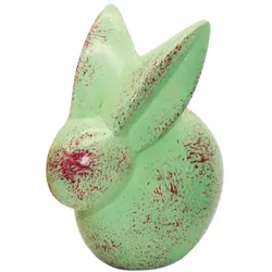Hase sitzend - Speckstein grün