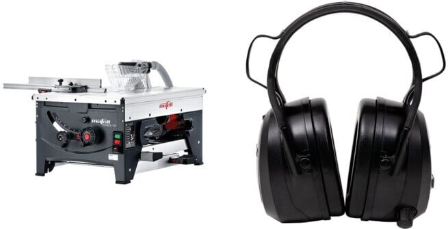 Set Mafell Unterflur-Zugsäge ERIKA 70 + STIER Kapselgehörschutz SGR-40 FM Radio Bluetooth 800 mAh