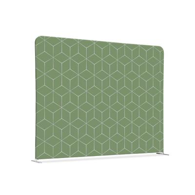 SHOWDOWN Displays Showdown Textil Raumteiler Basic - 150-150 Doppel Hexagon - Grün - Silberner Rahmen