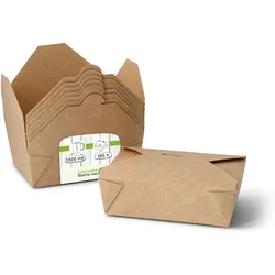 greenbox - Take-away Boxen aus Karton 1500 ml, braun, 180 St.
