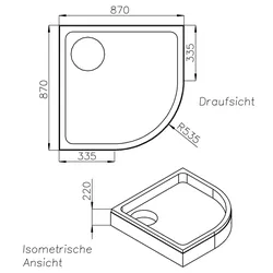 Neuesbad Wannenträger für Ideal Standard Hotline NEU VK 900x900x130 SD25562