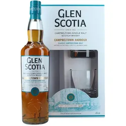 Glen Scotia Campbeltown Harbour - Geschenkset mit 2 Gläsern -...