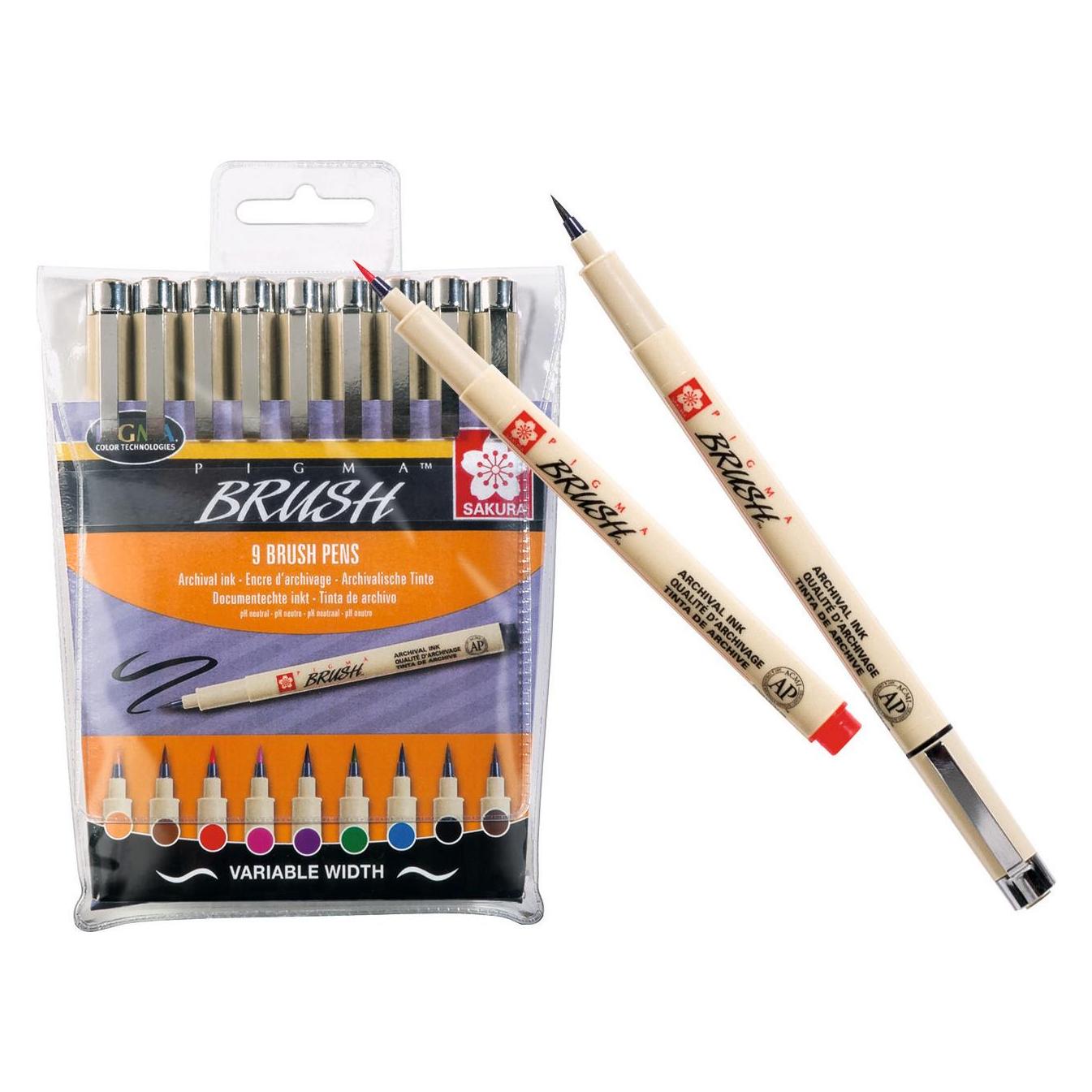 Sakura Pigma Brush (9x) (POXSDKBR9)