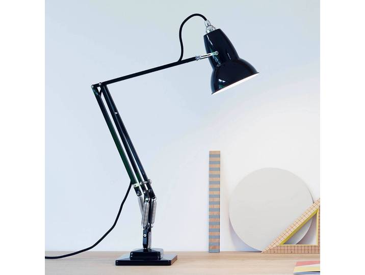 Anglepoise LED Schreibtischlampe Original 1227, schwarz, für Arbeitszimmer / Büro, Metall, Industrielles Design, LED Tischlampe