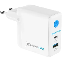 XLAYER 65W USB-A, USB-C Ladegerät, weiß