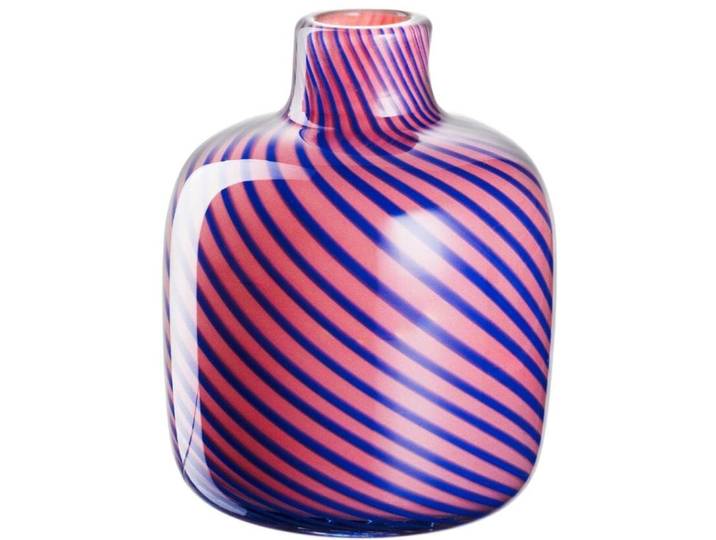 Vase Leonardo Pink Kalk-Natron-Glas D 13 cm H 17.2 cm