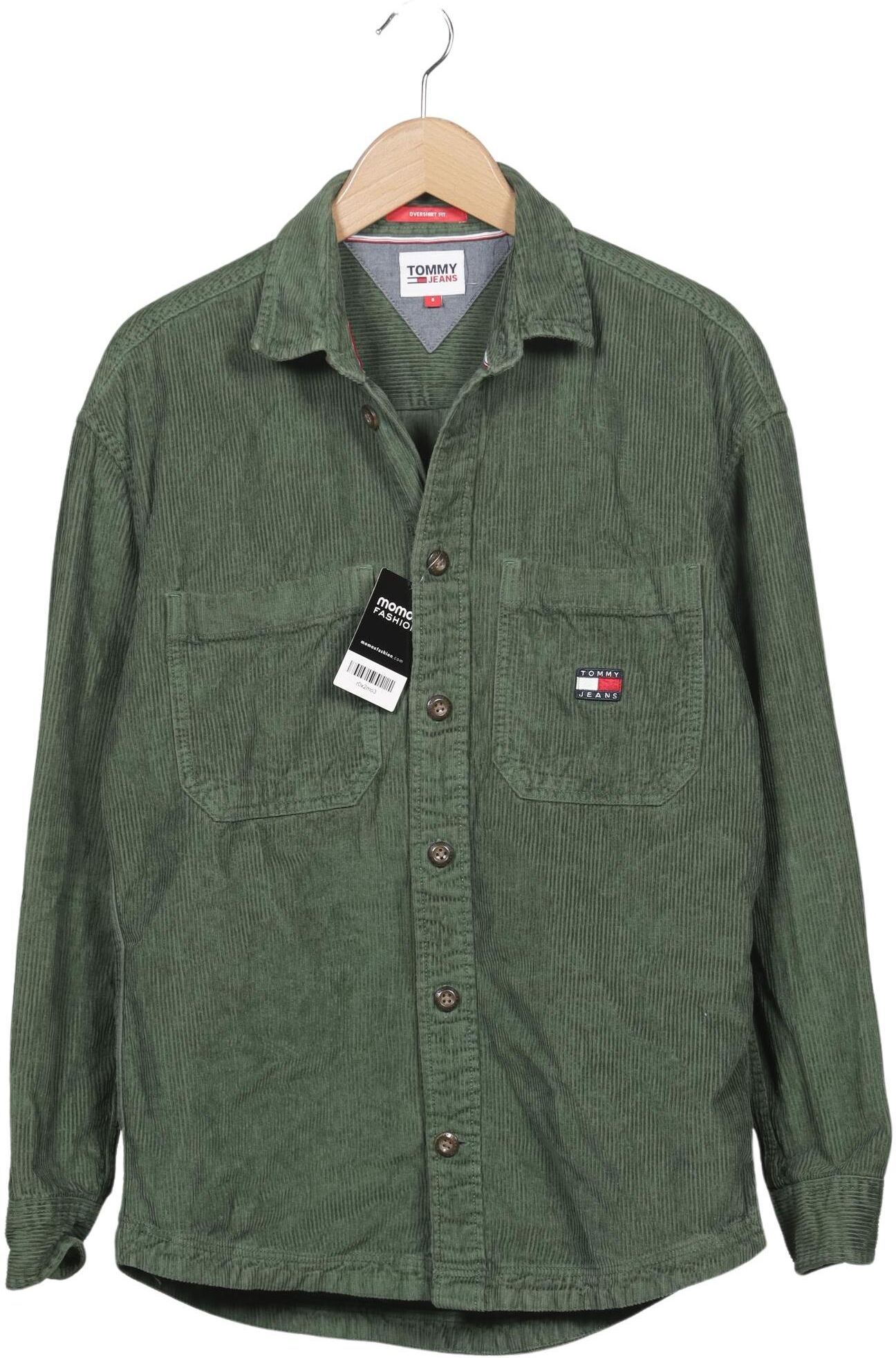 Tommy Jeans Herren Jacke, Grün, Gr. S, Baumwolle - Second Hand
