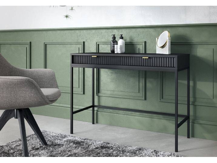 Designer Schminktisch Verilo - Schwarz - Schwarz - Luxusbetten24
