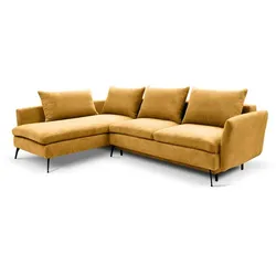 Ecksofa Calabria Stoff Gelb Curry