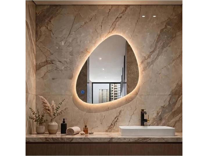 Miroir design Led asymétrique anti-buée ARIA Nelsmann 70 cm IP44