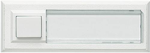 Grothe 51015 Klingeltaster mit Namensschild 1fach Weiß 12 V/1,5A
