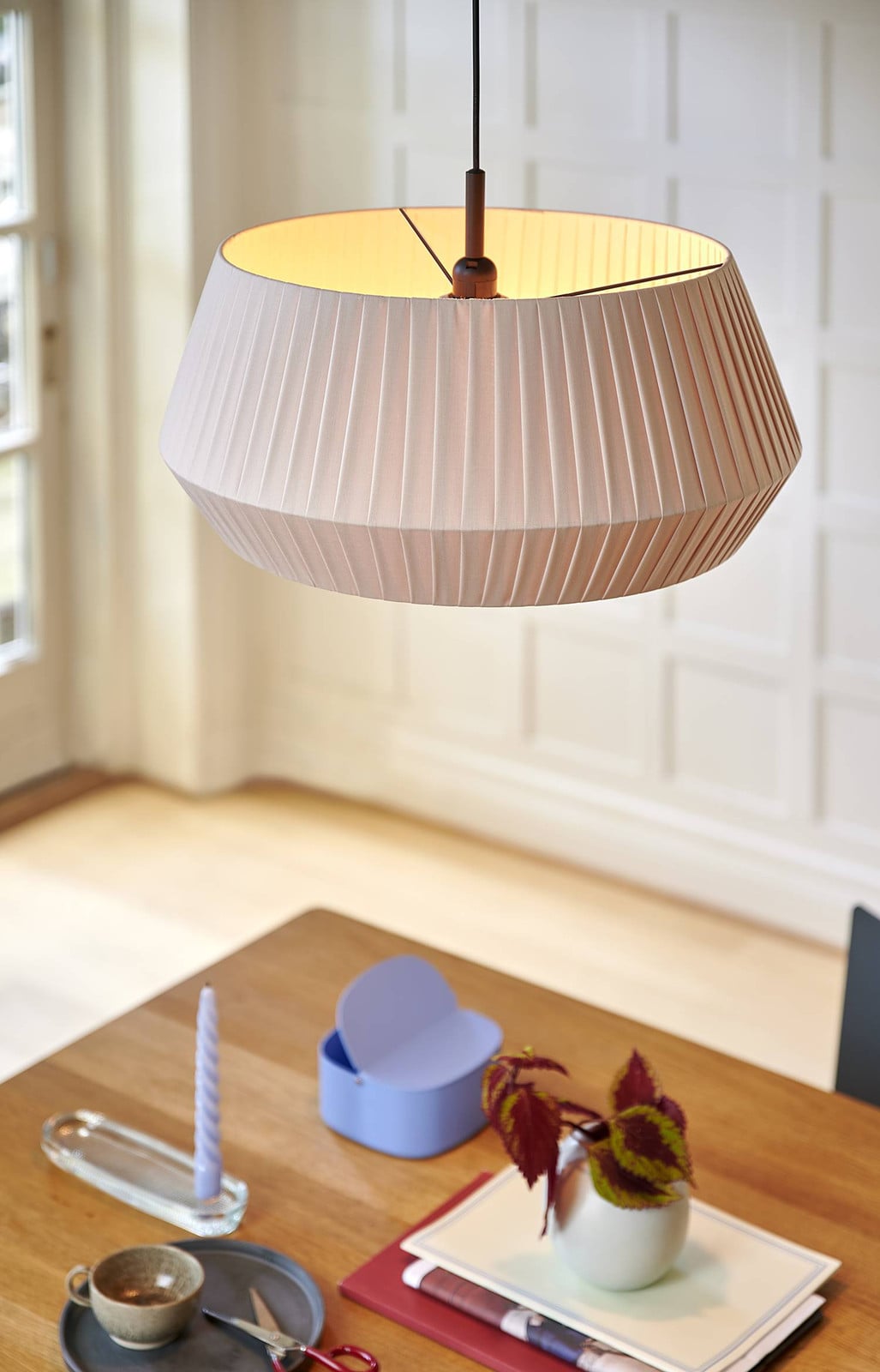 Nordlux Dicte Hanglamp Scandinavisch Design Beige/Bruin Textiel Ø 53cm
