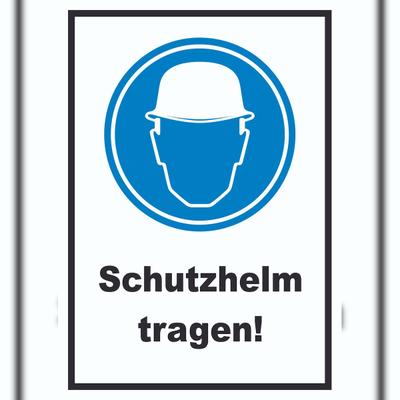 HB-Druck Schutzhelm tragen Schild A5 (148x210mm)