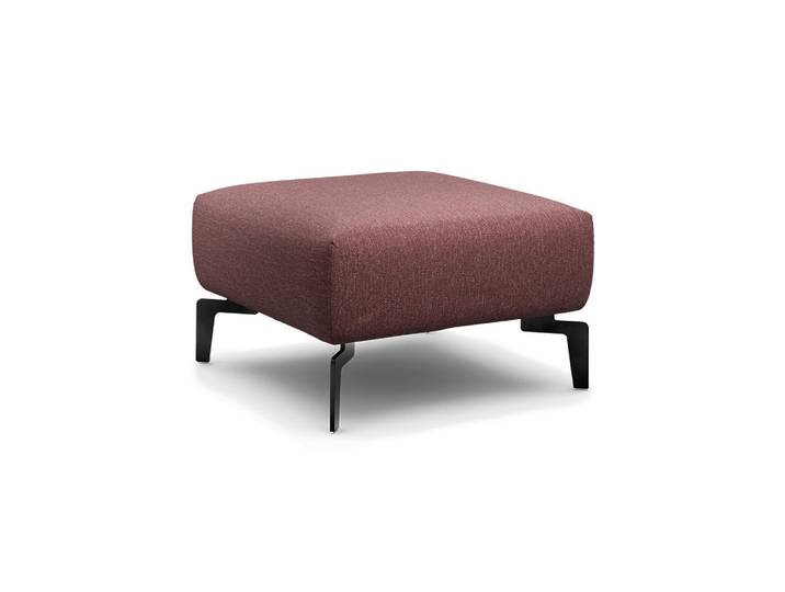 Sensoo Hocker Cosy, Rot, Metall, 70x70x46 cm, Stoffauswahl, Wohnzimmer, Hocker, Sitzhocker