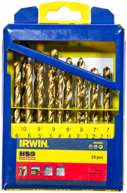 Irwin Set de forets métal HSS-Tin 19 pièces ; Irwin Tools (10502603)