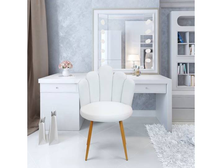Fauteuil de Coiffeuse Fauteuil d'appoint Moderne Chaise de Salle à Manger avec Dossier pour Chambre à Coucher