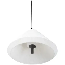 Faro Outdoor Pendelleuchte SAIGON OUT ø 67cm, E27, IP44, Schirm Textil, grau, weiß FAR-71579C-05