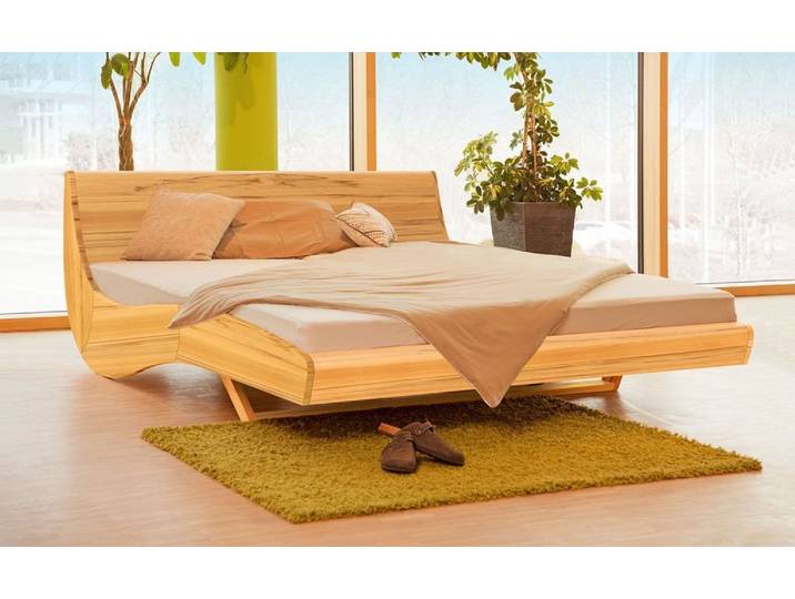 geborgenschlafen Massivholzbett aus Kernbuche – FLESSA – Nachhaltig & Handgefertigt (90–200×200–220 cm), Elegantes Kernbuche Bett mit natürlicher BIO-Oberfläche