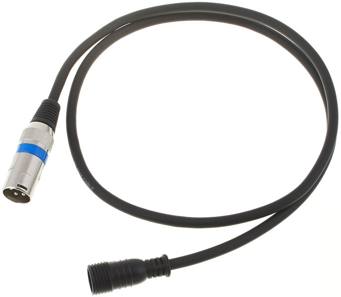 Stairville IP65 Adapter Cable DMX In 1m Black