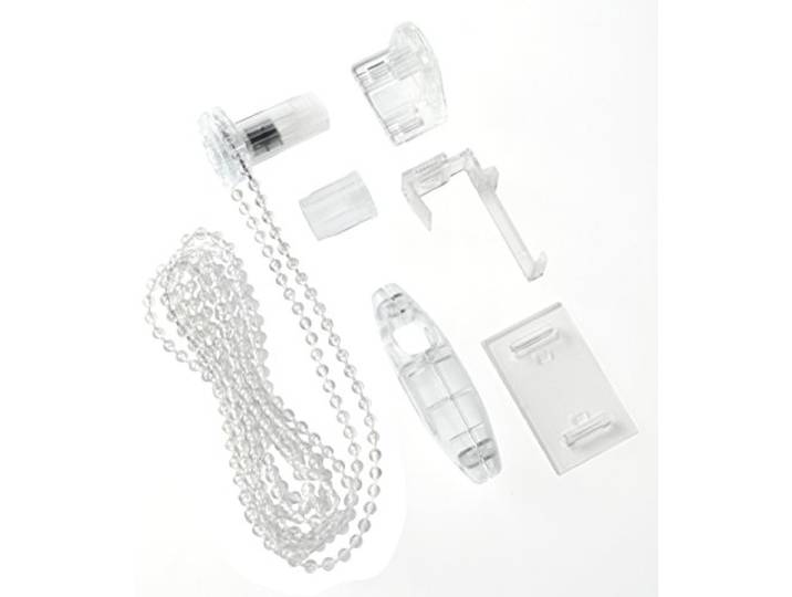 GARDINIA Seitenzug-Zubehör, Umbau-Set für EASYFIX Rollos, Ersatzteil zum Kleben oder Klemmen, Montage ohne Bohren, Klemmträger verstellbar, Transparent