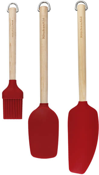 KitchenAid 3-Piece Birchwood Baking Set Red
