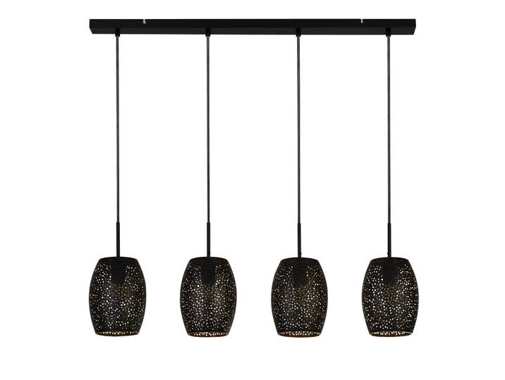 Hängeleuchte Laser, Schwarz, Goldfarben, Metall, 90x120x15 cm, höhenverstellbar, Lampen & Leuchten, Innenbeleuchtung, Hängeleuchten, Pendelleuchten