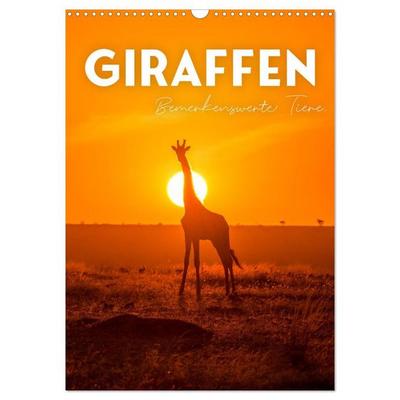 Giraffe - Bemerkenswerte Tiere. (Wandkalender 2027 DIN A3 hoch), CALVENDO Monatskalender