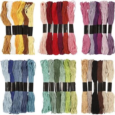 Creativ Company Creativ Stickgarn Stickgarn, Dicke 1 mm, 252 Bündel, sortierte Farben