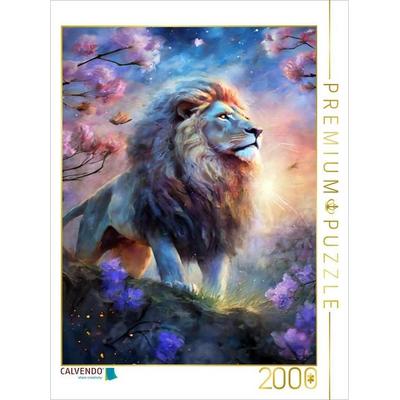 CALVENDO Puzzle Das Krafttier Löwe | 2000 Teile Lege-Größe 90x67cm Foto-Puzzle für glückliche Stunden