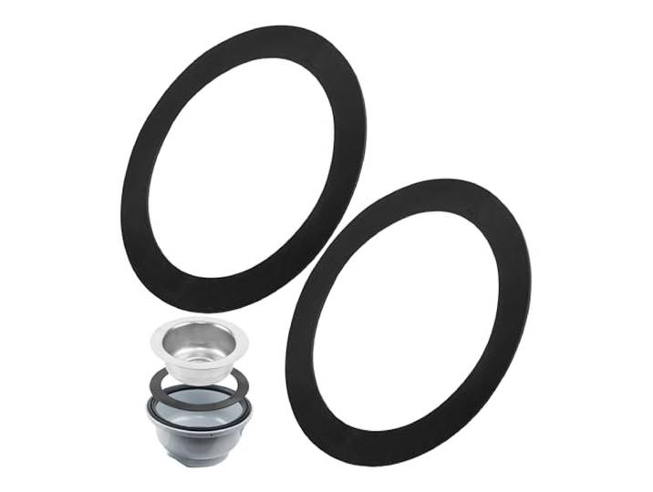 Joint plat pour écoulement de panier-filtre\, 2 pcs\, Ø 113 x 86 x 1 mm\, pour garnitures 3 1/2\ \, compatible avec BlancO\, FRANKE\, VIEGA\, IKEA\, etc.\, bague d'étanchéité panier-filtre\, joint caoutchouc