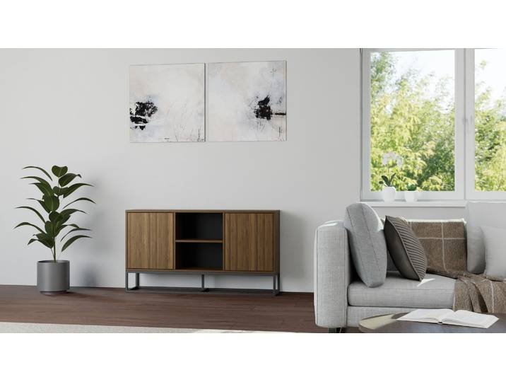 Sideboard aus Nussbaum nach Maß Nussbaum (amerika­nisch) Natur geölt