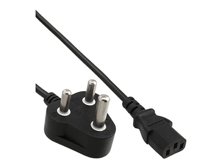 InLine netstekker SÜDAFRIKA 10A type m op IEC stekker C13 netkabel (1, 8m) zwart