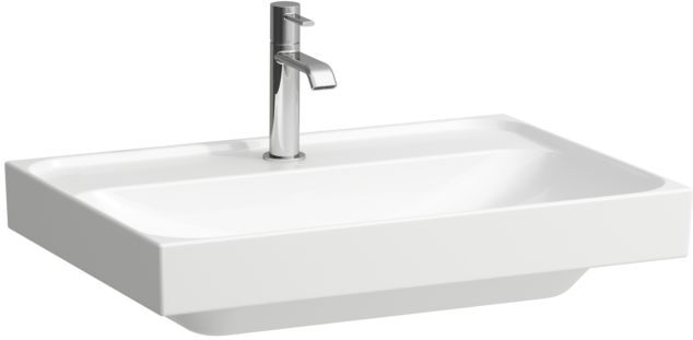 Laufen Meda Aufsatzwaschtisch H8161140001111 65x46cm, ohne Überlauf, 1 Hahnloch pro Becken, weiß