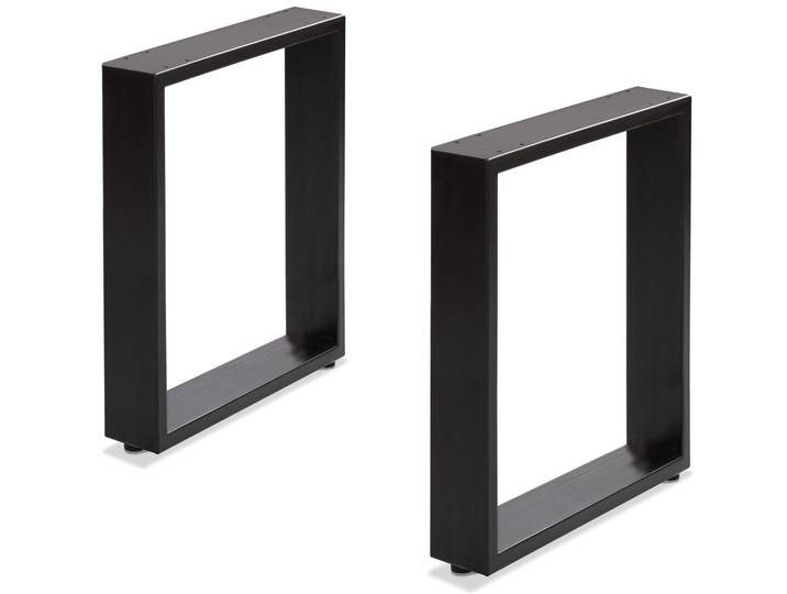 1 Paar Gestelle für Esstische, Material Stahl, schwarz, 70 cm