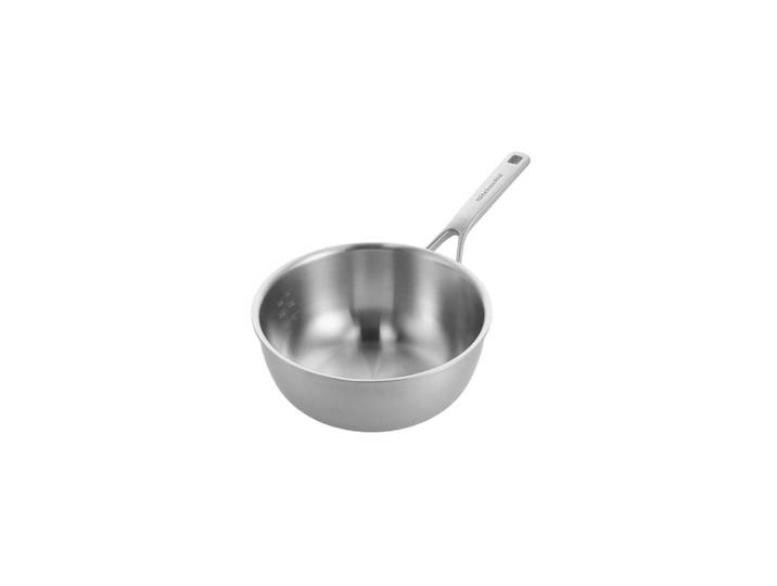 KitchenAid Kasserolle 3-Ply Stainless Steel, Edelstahl, Metall, 3.7 L, rund, rostfrei, Kochen, Töpfe, Stielkasserollen