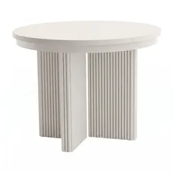 ESSTISCH Prestige runder Design-Tisch, ausziehbar Ø 100–180 cm, Kaschmir+Kaschmir