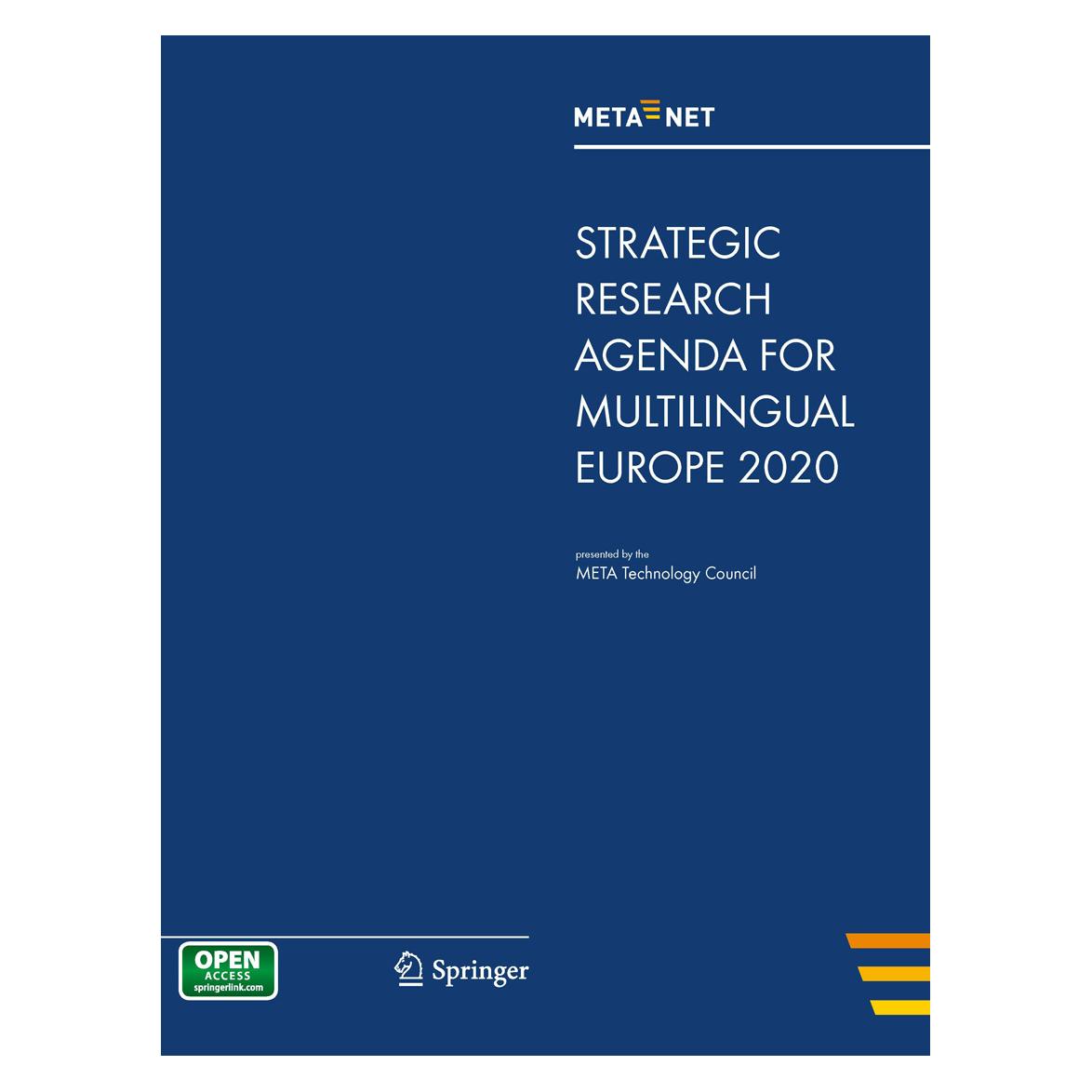 Springer META-NET Strategic Research Agenda for Multilingual Europe 2020 (Englisch, Softcover, Georg Rehm, Hans Uszkoreit) (55513640)