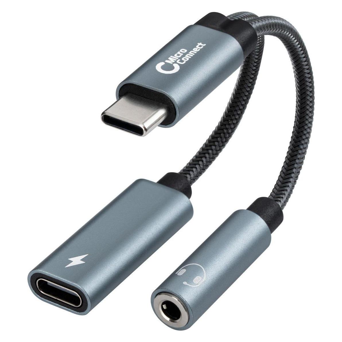 MicroConnect USB-C to USB-C PD and Audio (0.13 m, 60 W) (MC-USBC-AUDIOCF)