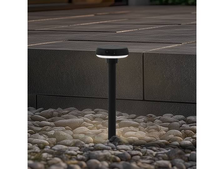 Brinca Solar-LED-Erdspießleuchte schwarz Sensor PC - Lindby - Terrasse - Modern - Kunststoff - Einflammig