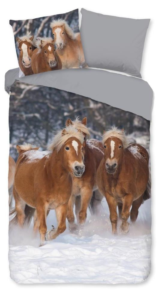 Good Morning Kinderdekbedovertrek Happy Horses - Multi - 140 x 220 cm - 100% Katoen - Muller Textil