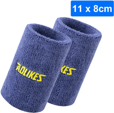 Inspire Picks AOLIKES Sports Sweatbands Wristbands Moisture Wicking Athletic Wristbands For Tennis, Basketball, Running & Fitness 11cm blue Gray