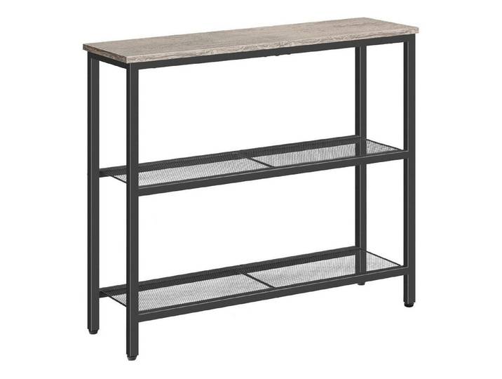 LuxusKollektion Konsolentisch Schmaler Konsolentisch Beistelltisch Industrie-Design Greige-Schwarz (1-St)