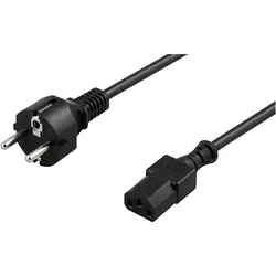 Deltaco DEL-111N - stromkabel - CEE 7 (10 m), Stromkabel, Schwarz