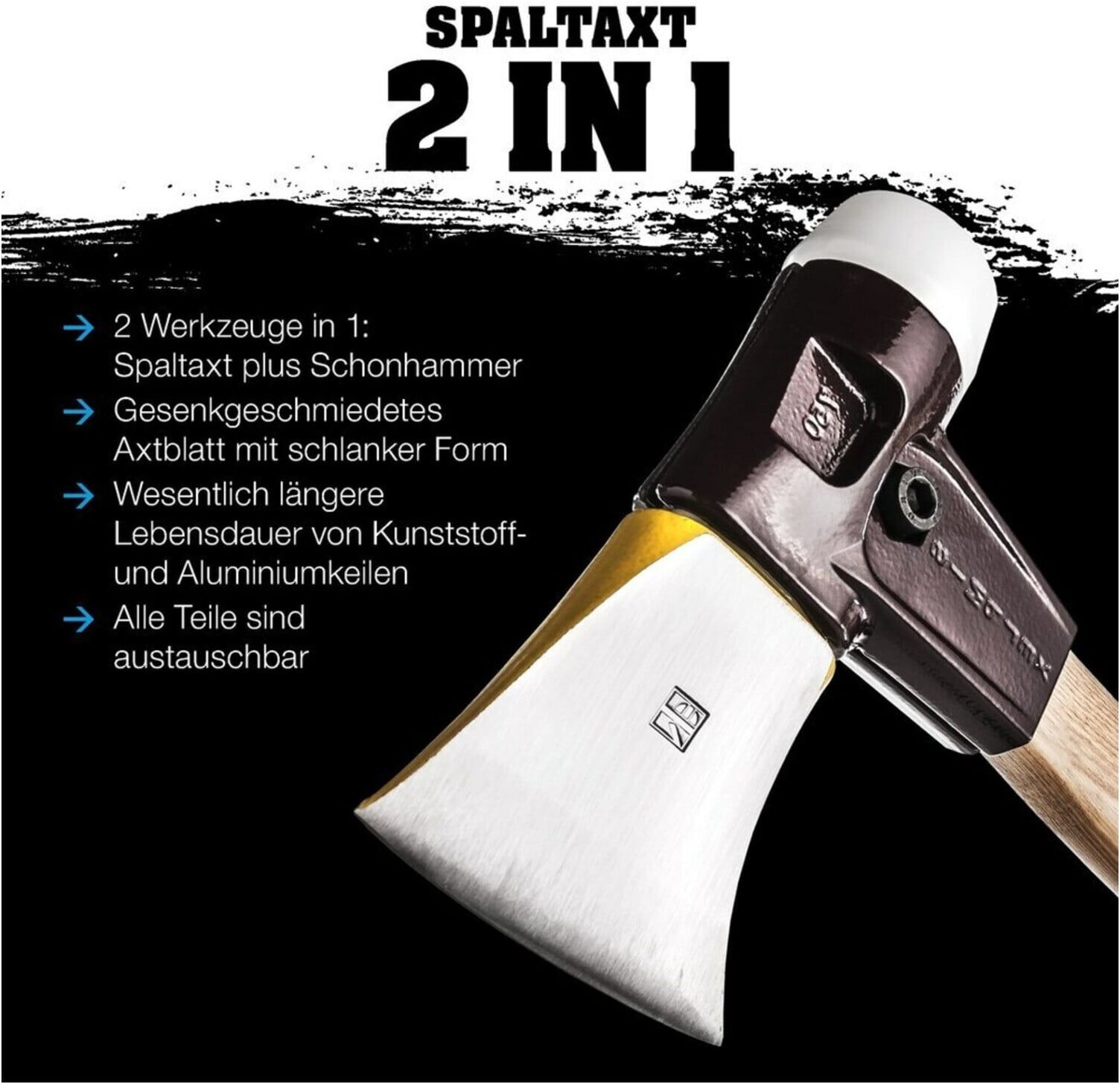 Halder Spaltaxt Simplex Axtblatt 100mm/Superplastikeinsatz 50mm Gesamt.L.765mm (3007.750)