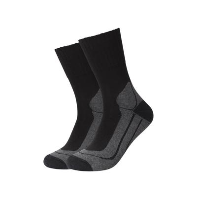 Skisocken CAMANO "function", Damen, Gr. 43-46, schwarz, Materialmix, mehrfarbig, meliert, normal, Socken, mit Komfortbund