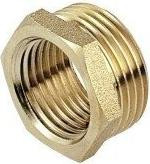 Invena Koperen fitting met verminderde schroefdraad, mannelijk/vrouwelijk, 1/2" x 1/4"