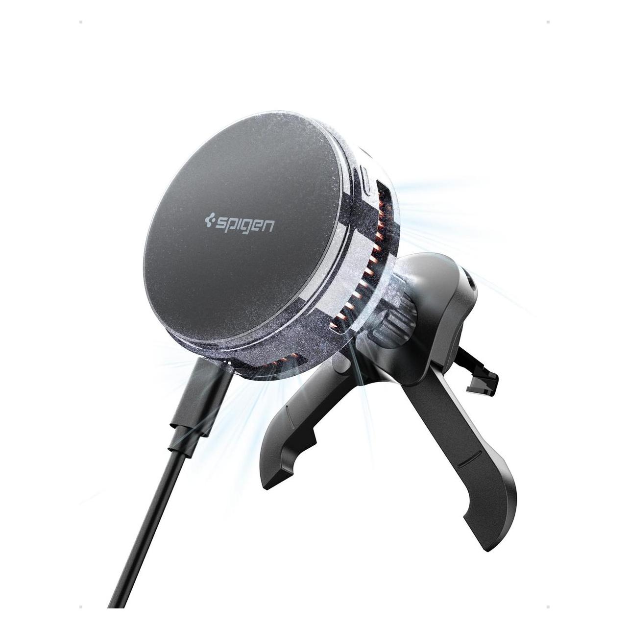 Spigen Andere Waren Essential EV25MFAQ Magnetic MagSafe Car Air Vent Mount - Black (ACP10511)