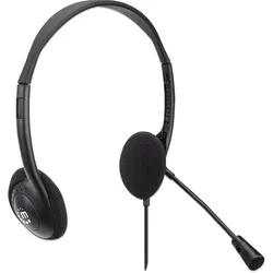 Manhattan Stereo USB-Headset (Kabelgebunden, USB-A), Office Headset, Schwarz