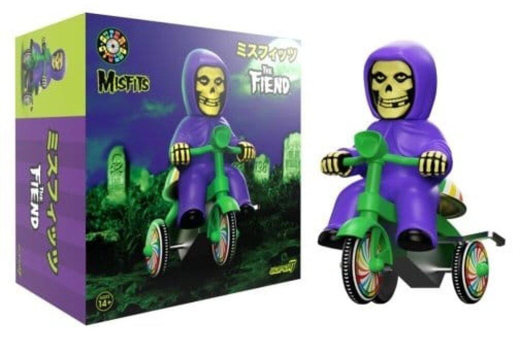 Super7 Misfits Super Cycles voertuig Fiend paars met groen driewieler